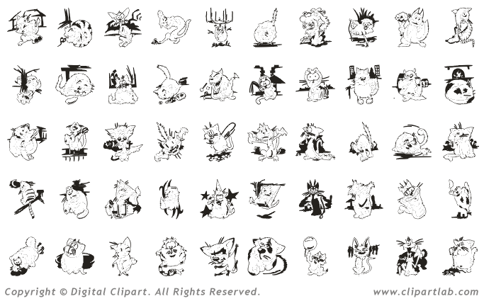 Funny Cats Clipart Animals Clip Art