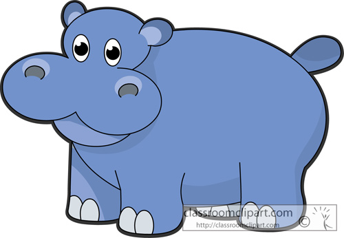 Hippo Clipart   Hippopotamus Animal Character Ga2   Classroom Clipart