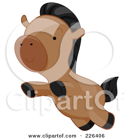Royalty Free  Rf  Clipart Illustration Of A Cute Horse Leaping By Bnp