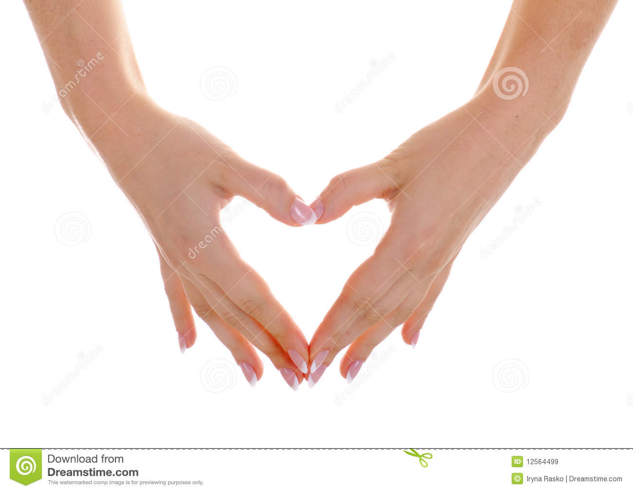 Royalty Free Stock Images  Heart By Hands With Nice Manicure