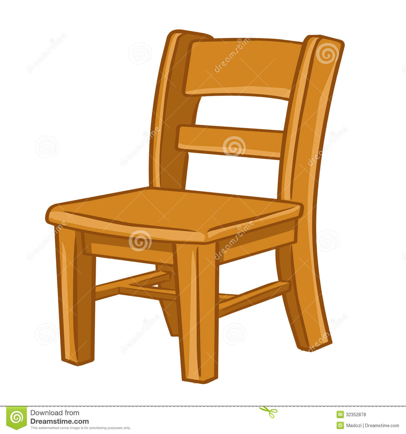 Wood Chair Isolated Illustration Royalty Free Stock Photos   Image
