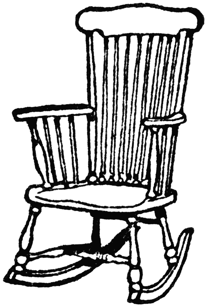 Wooden Rocking Chair   Clipart Etc
