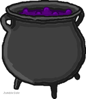 Cauldron Coloring Page Outline   