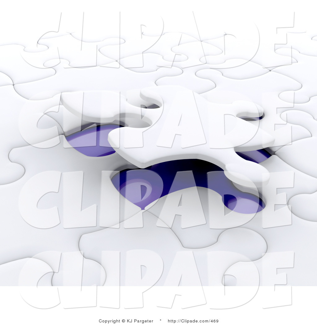 Clipade Com 1024 Clip Art Of A Single Piece Of A White Jigsaw Puzzle