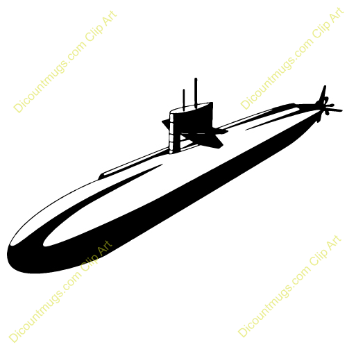 Clipart 12370 Submarine   Submarine Mugs T Shirts Picture Mouse Pads