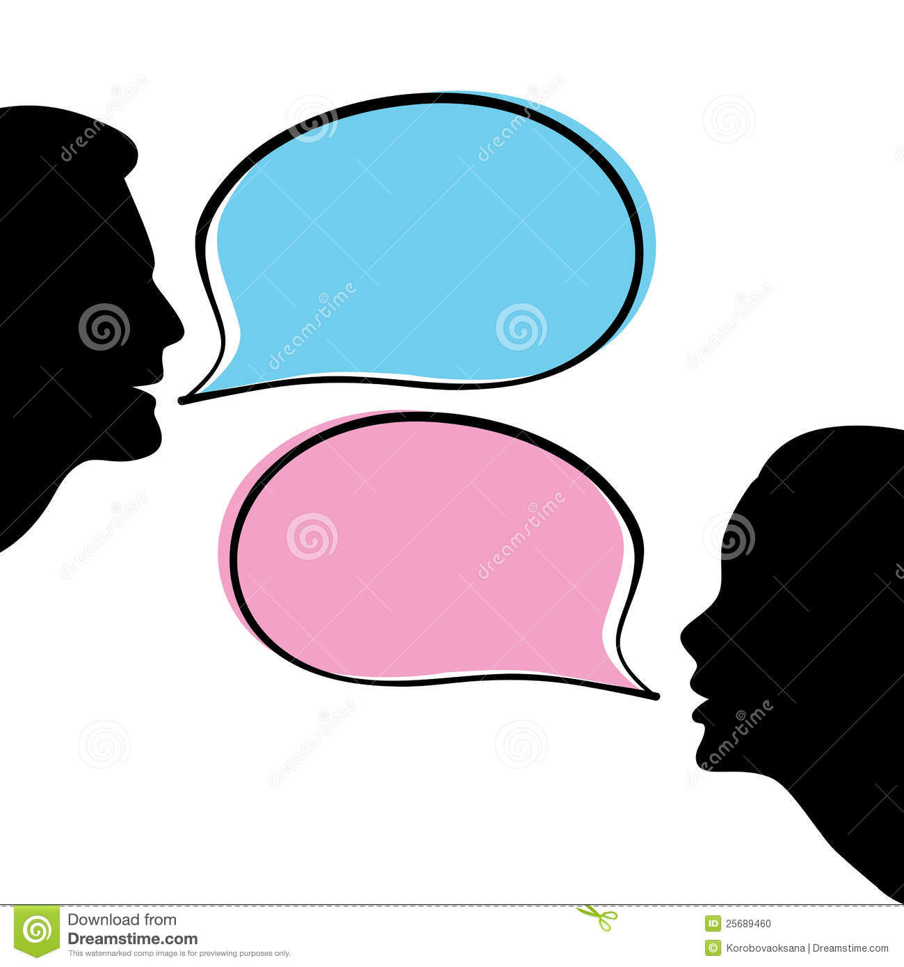 Dialogue Clipart Of Male And Female Dialog