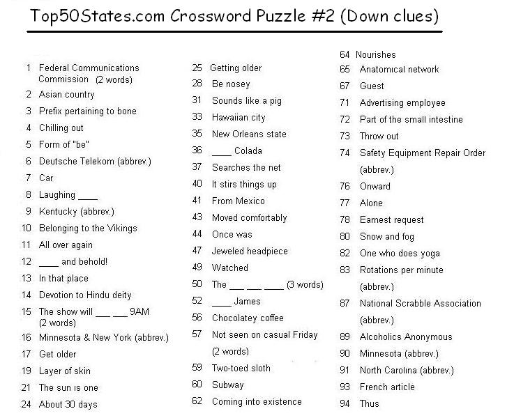 Easier Printable Crossword Puzzles Cryptic Crossword Puzzle See Main