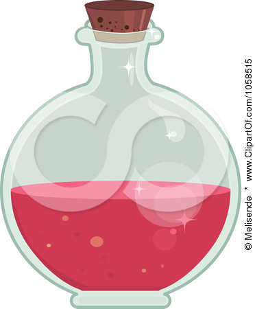 Free Vector Clip Art Illustration Of A Round Bottle Of Love Potion Jpg
