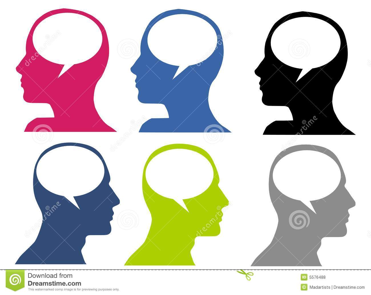 Inside Their Heads To Represent Internal Dialogue   Male And Female