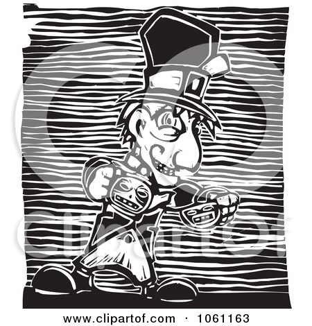 Mad Hatter Pouring Tea In Black And White Woodcut Style