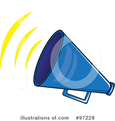 Megaphone Clipart Illustration By Pams Clipart   Stock Sample  97228