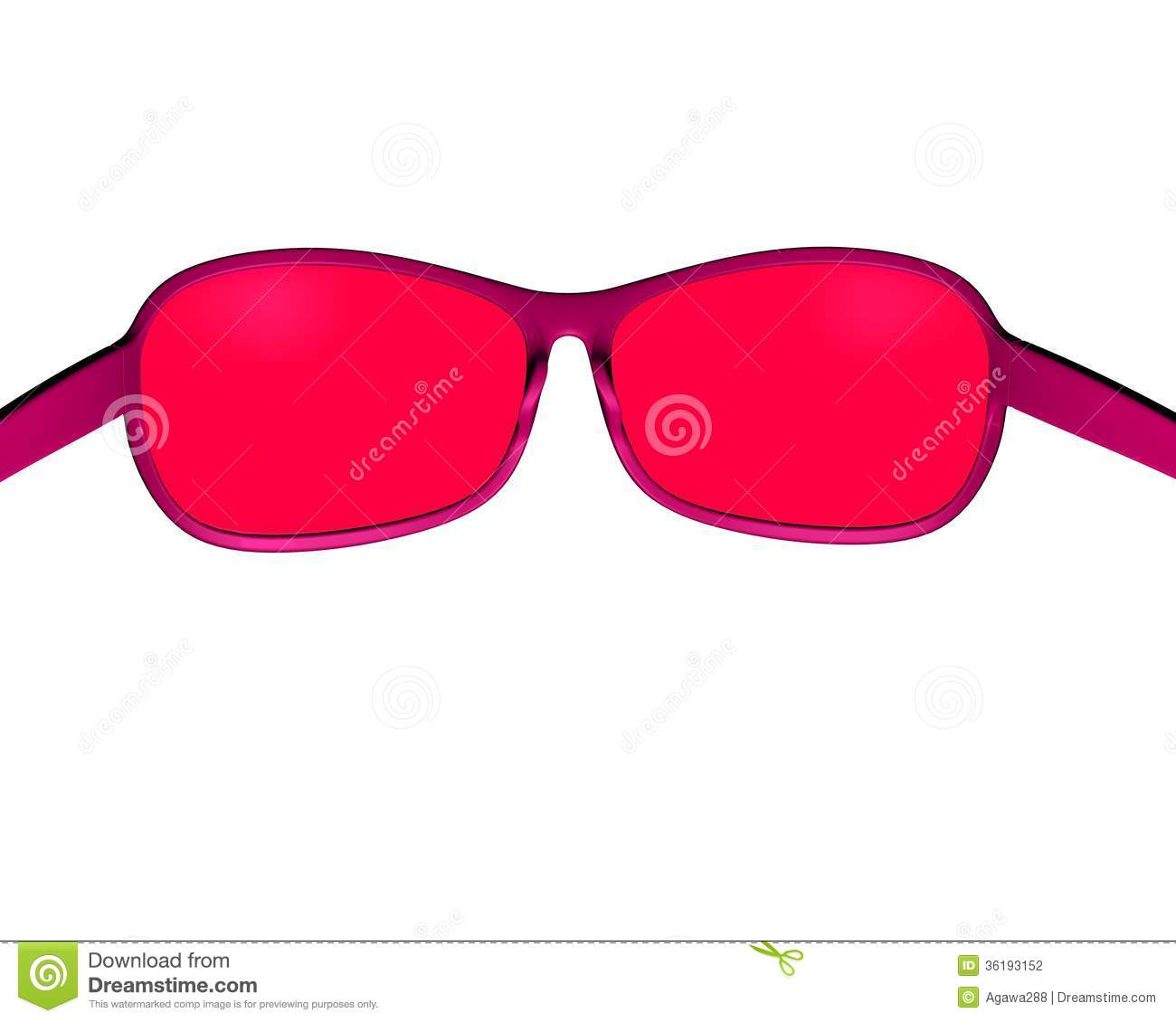 Optimism Positive Thinking Concept Illustration With Pink Sunglasses