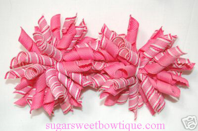 Pink Candy Cane Korker Hair Bow   5 00   7 00