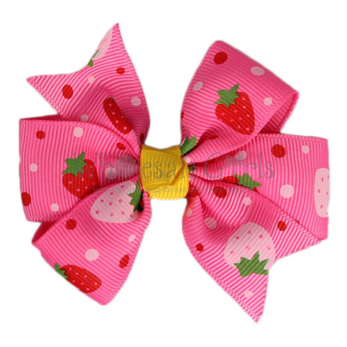 Pink Strawberry Pink Strawberry Hair Bow