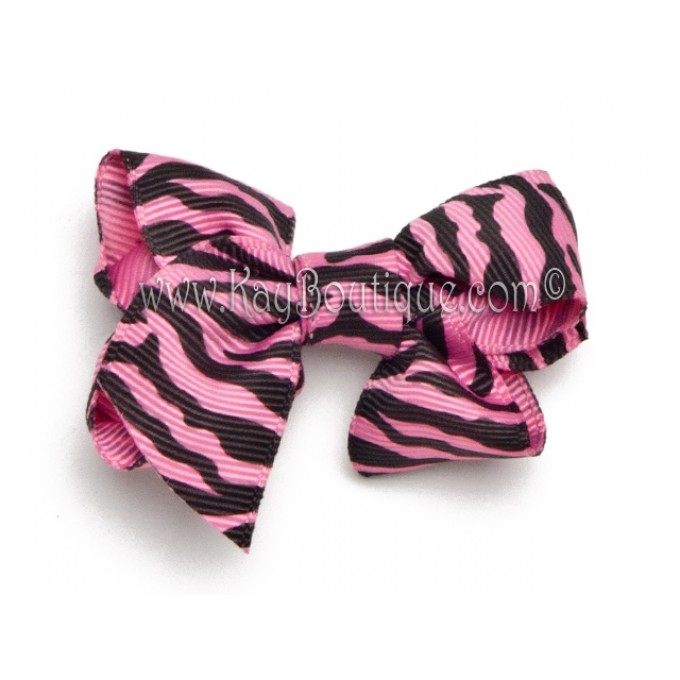 Pink Zebra Clipart Pink Zebra Print Hair Bow Clip