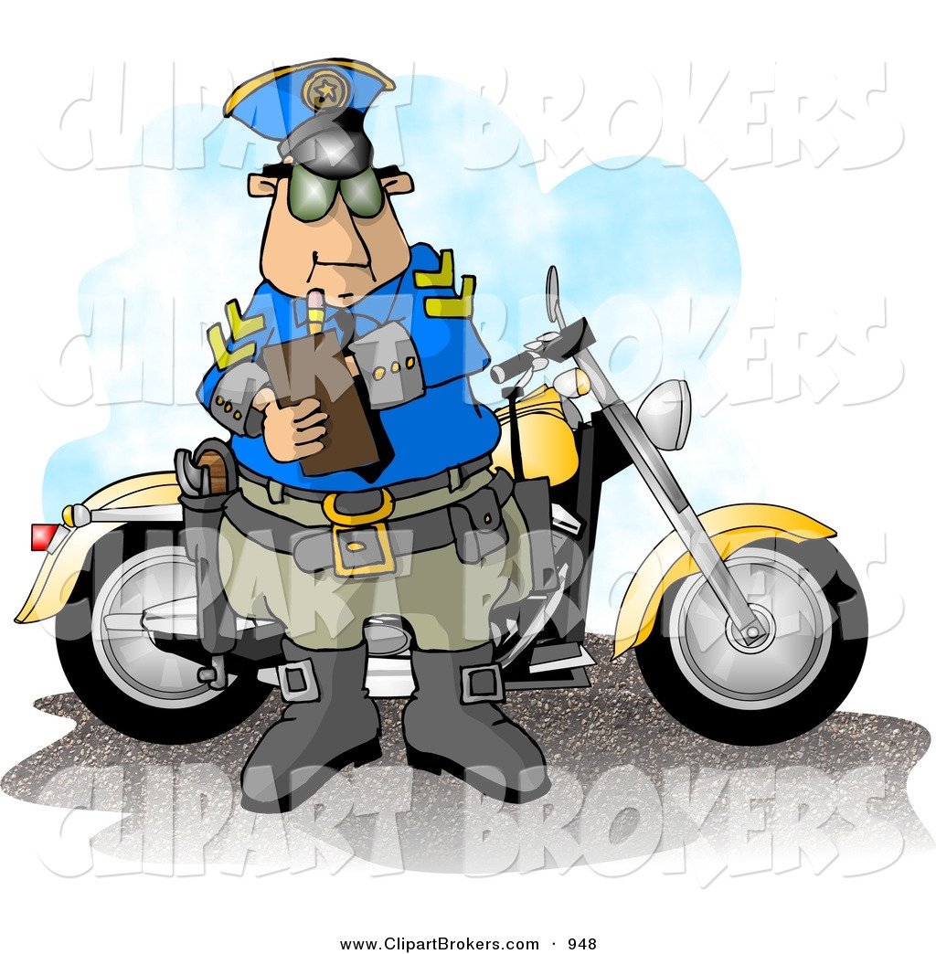 Police Clip Art Image Meter Maid Writing Parking Ticket