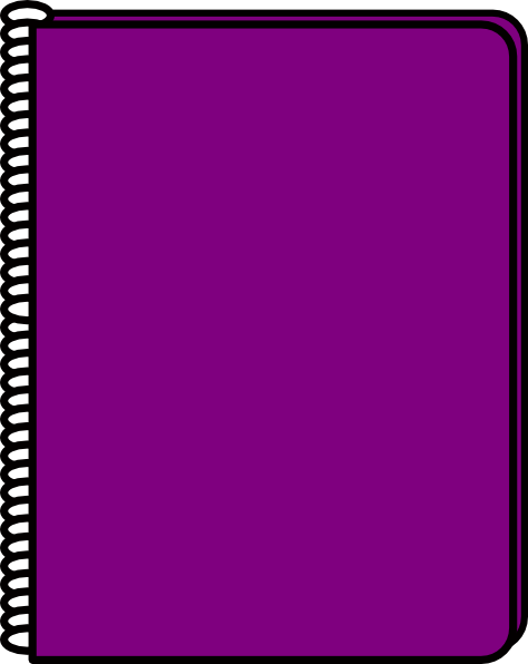 Purple Notebook Clip Art At Clker Com   Vector Clip Art Online