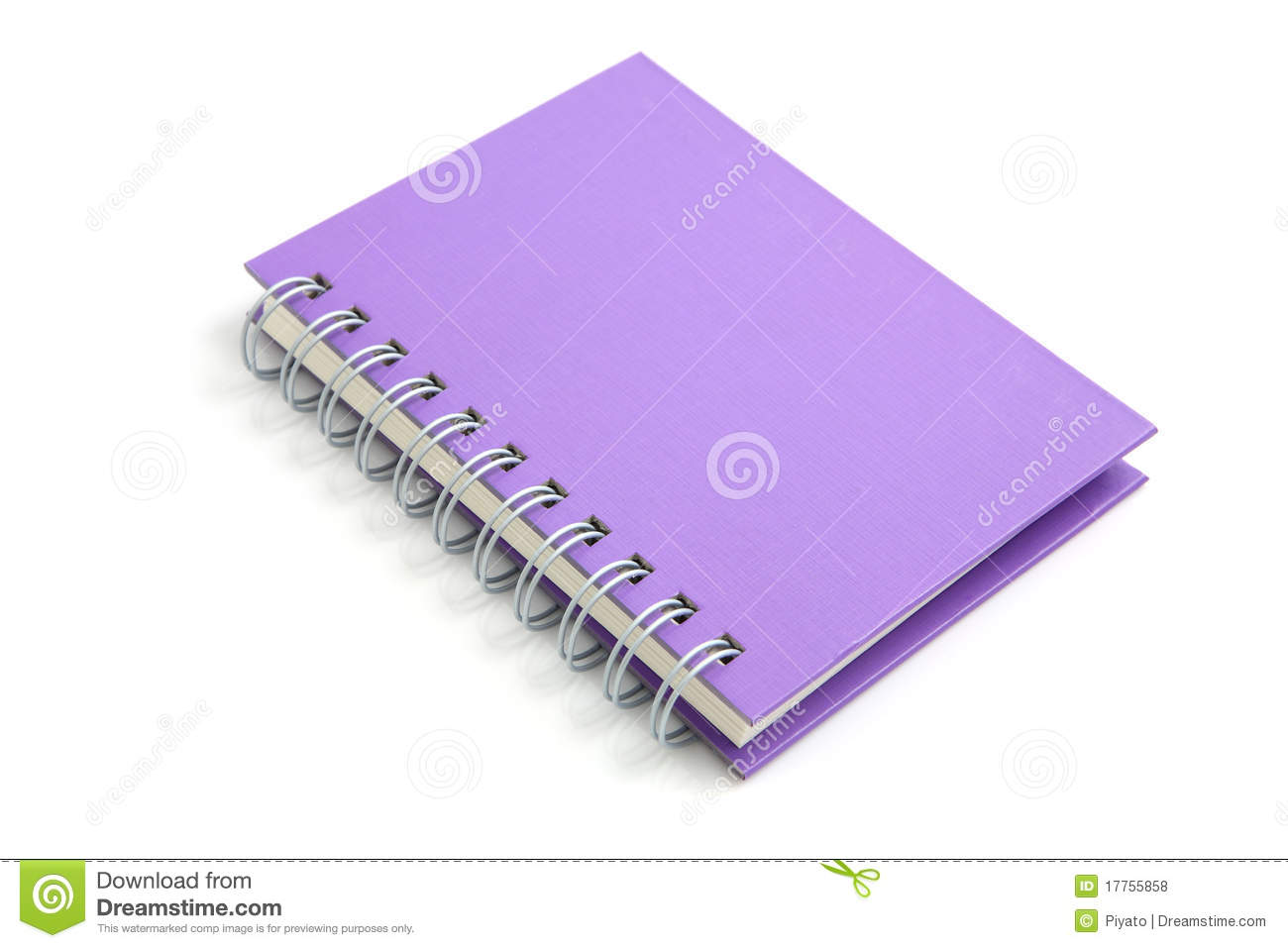 Purple Notebook Isolated On White Background Royalty Free Stock Photos