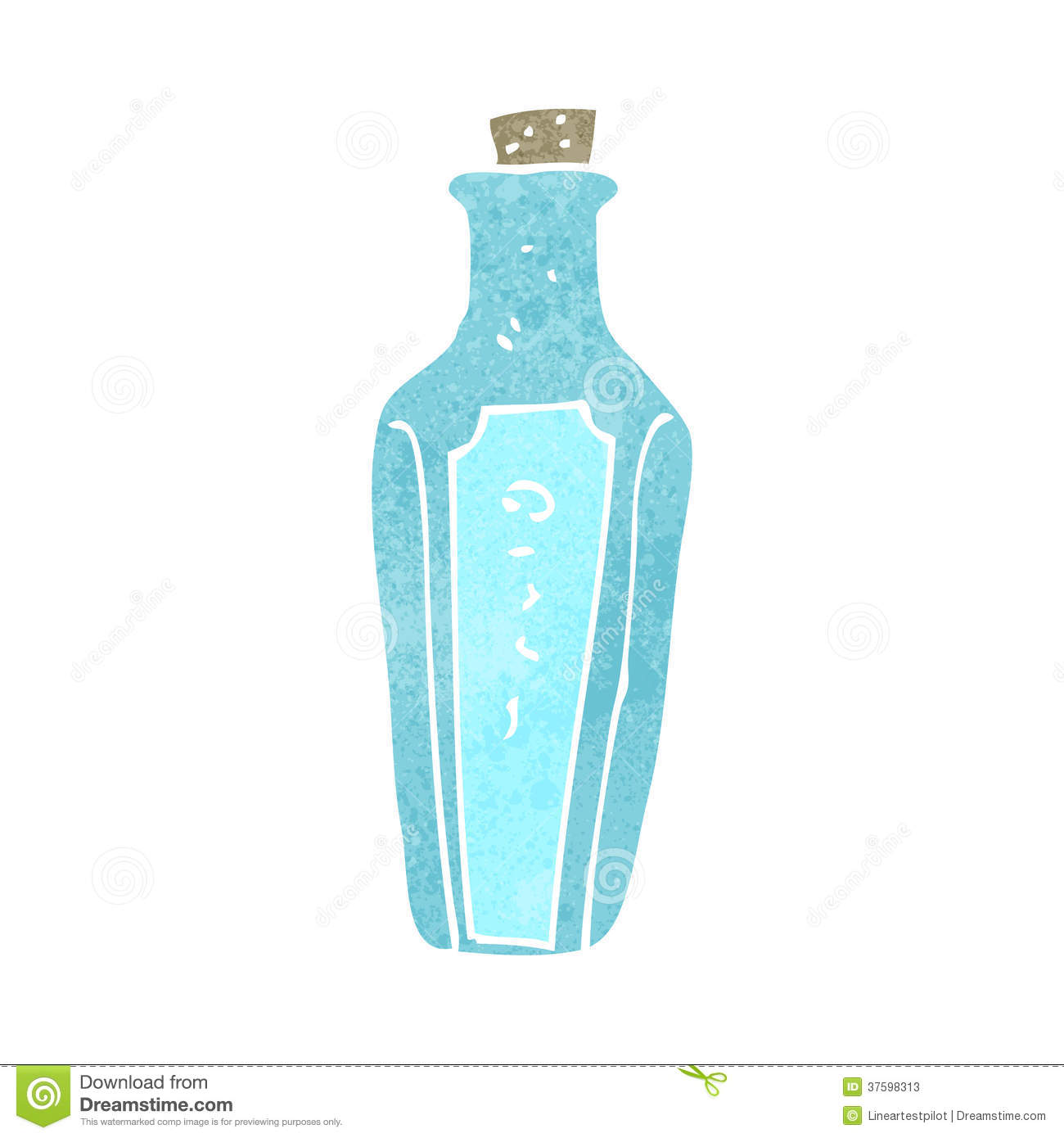 Retro Cartoon Magic Potion Bottle Stock Photos   Image  37598313