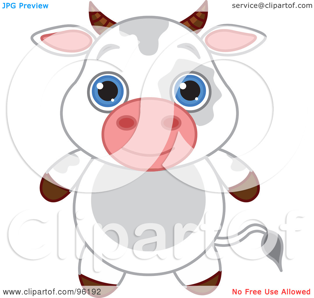 Royalty Free  Rf  Clipart Illustration Of An Adorable Baby Cow With