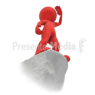 Stick Figure Cliff Vision   Education And School   Great Clipart For