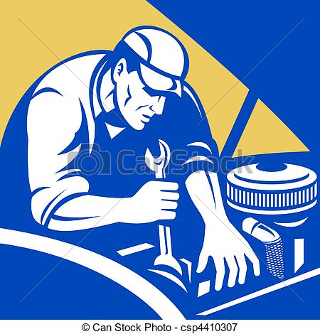 Stock Illustrations Of Automobile Car Repair Mechanic   Illustration