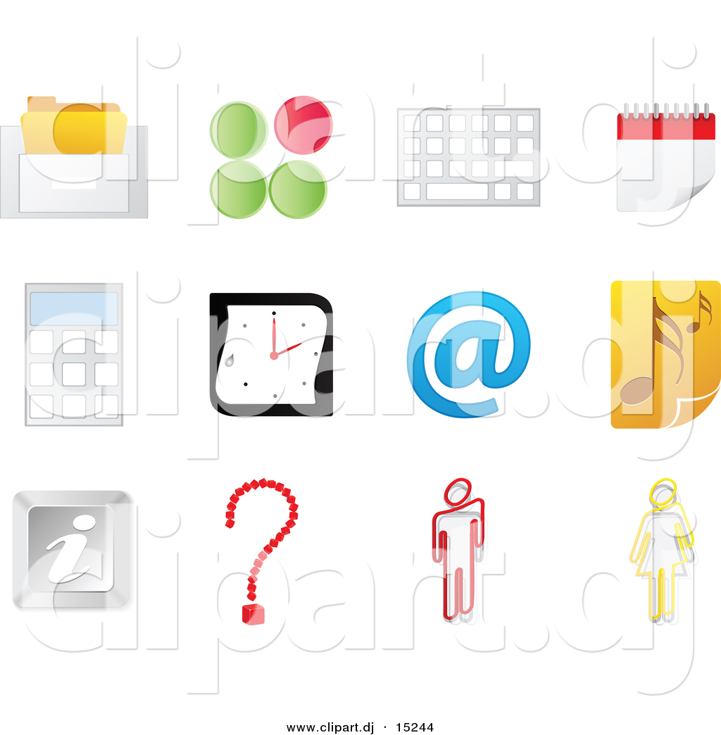 Vector Clipart Of Music Note Icon Featured With 11 Office Related