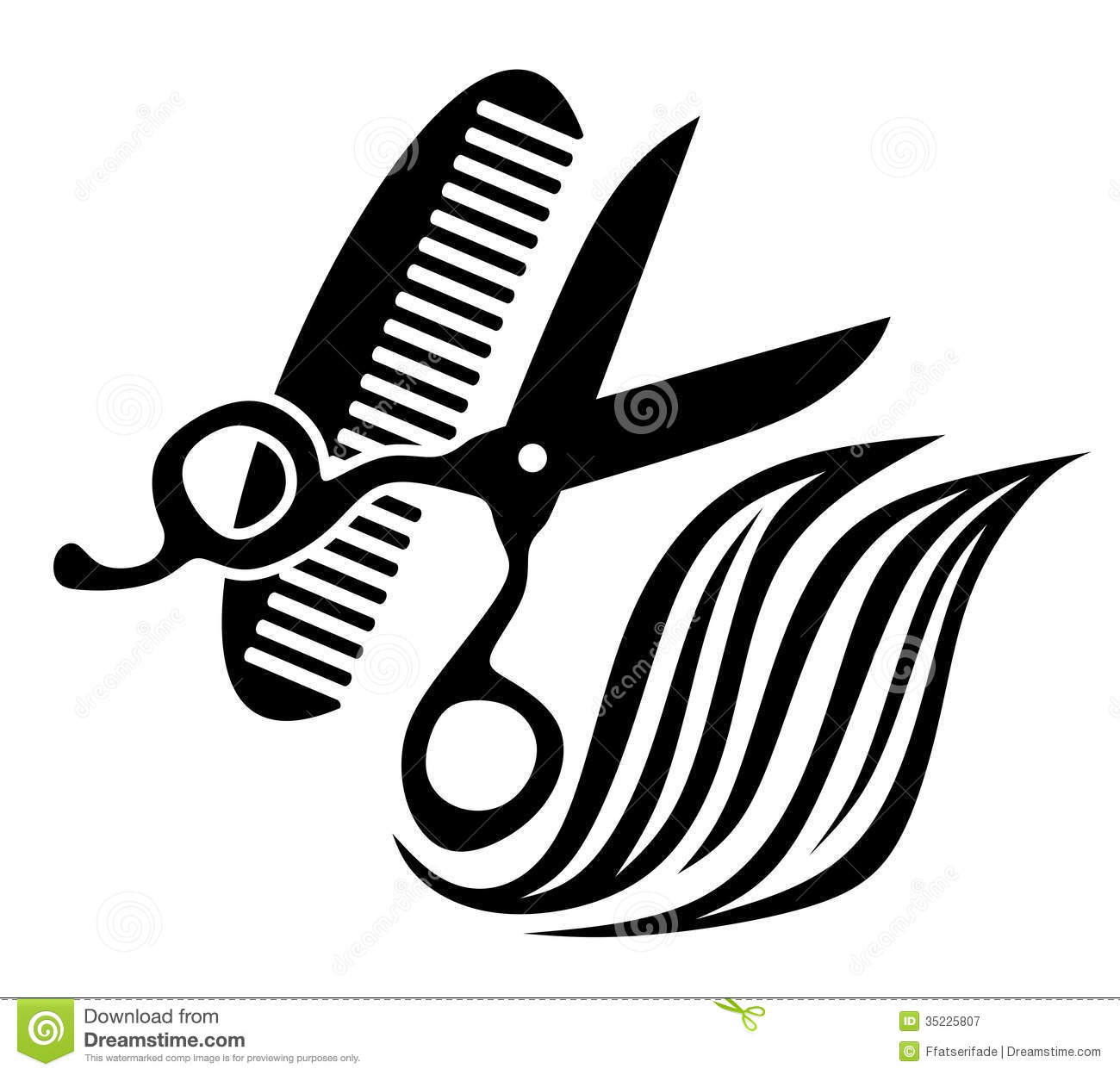 Abstract Illustration Of Equipment Used By Hairdressers