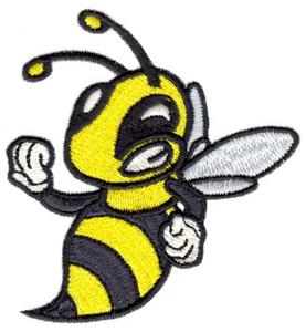 Angry Bee   Custom Online Embroidery Design