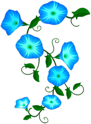 Animated Blue Flowers   Flower Clipart
