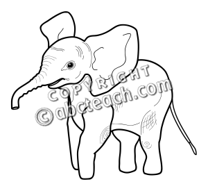 Baby Elephant Clipart Black And White Images   Pictures   Becuo