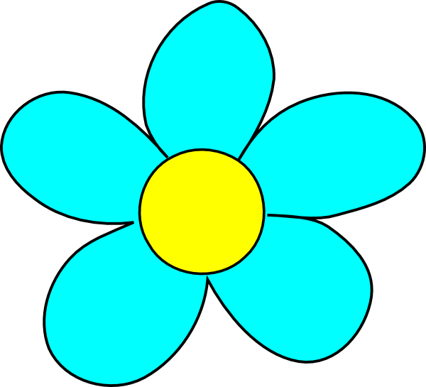 Blue Flower Clip Art At Clker Com   Vector Clip Art Online Royalty