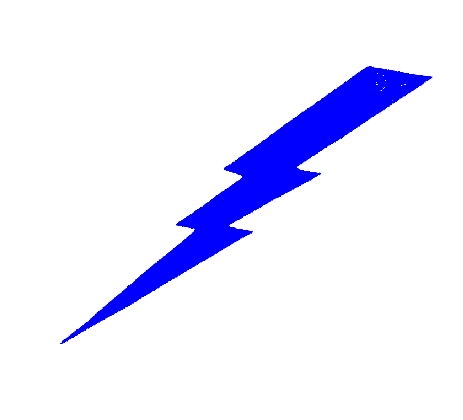 Blue Lightning Bolt   Clipart Best
