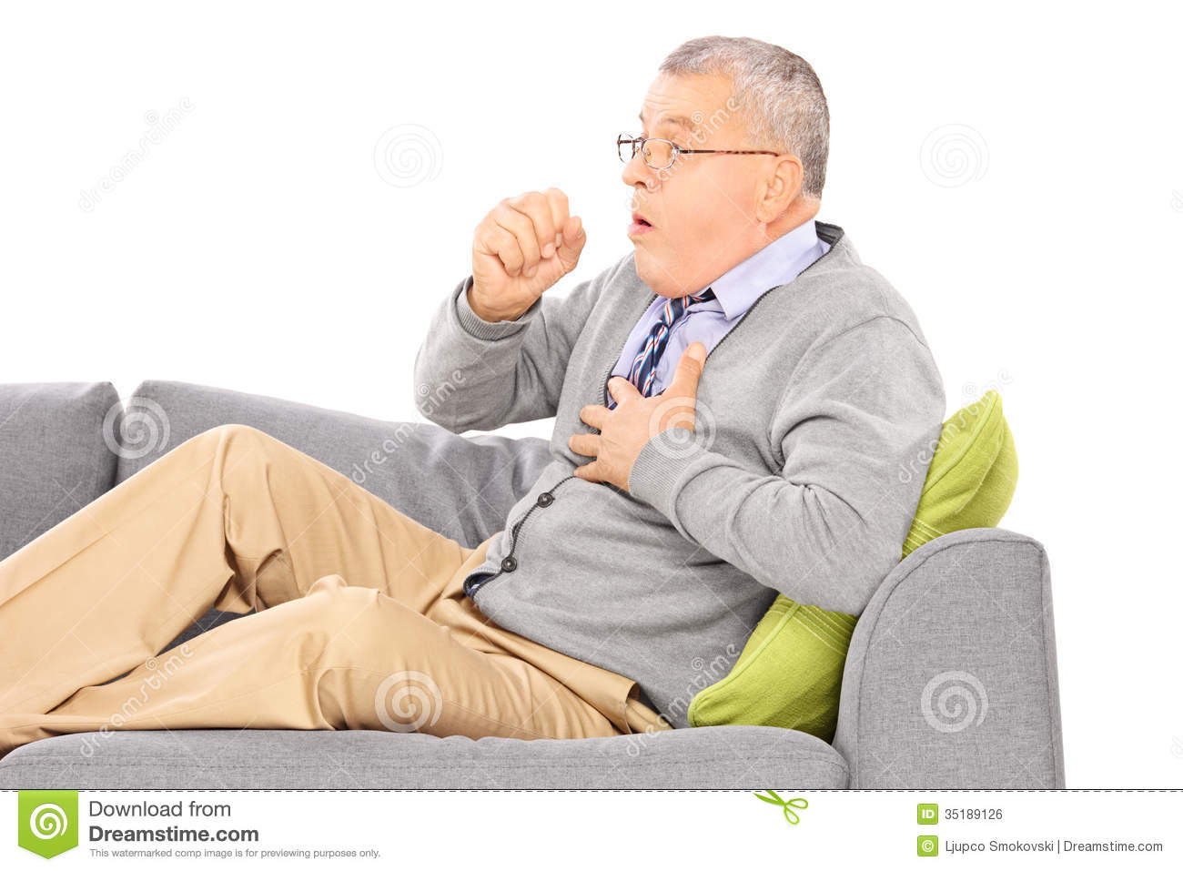 Cough Clipart On A Sofa Coughing Royalty