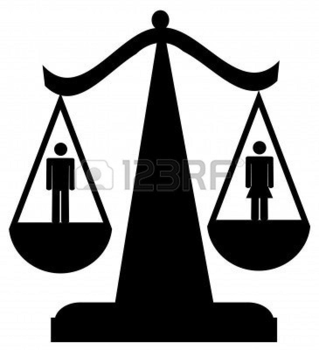 Equality Clipart 2946190 Scales Of Justice With Man And Woman