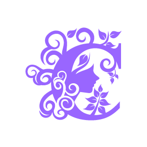 Flower Clipart   Purple Alphabet C With Black Background   Download