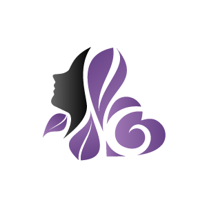 Graphic Design Of Heart Clipart   Purple Leaves And Heart Of A Woman