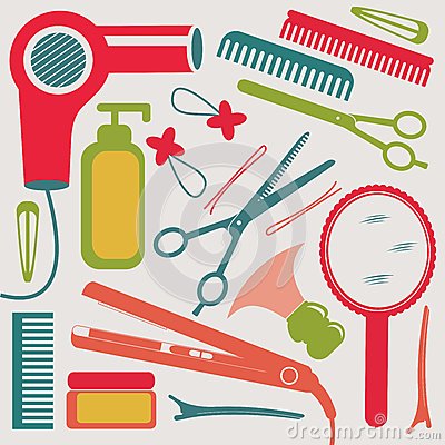 Hair Styling Equipment Clip Art Hairdressing Collection