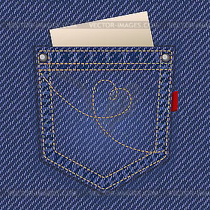 Jeans Pocket   Vector Clipart