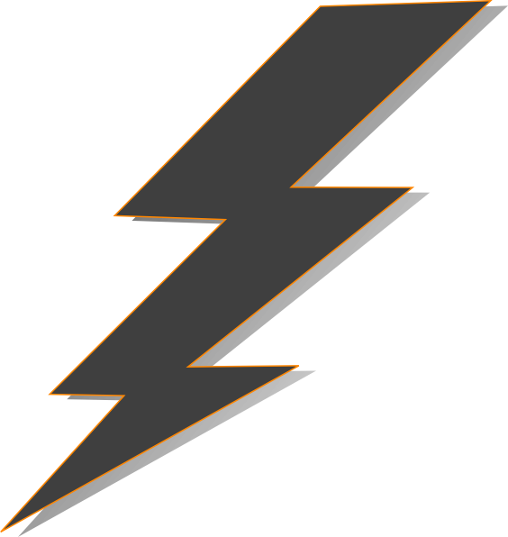 Lightning Bolt Clipart Blue Icon