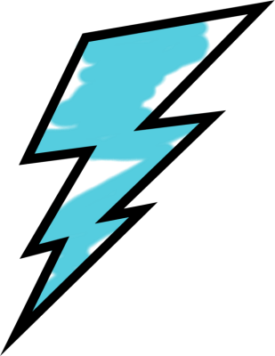 Lightning Bolt Clipart Blue Painted Lightning Bolt Png