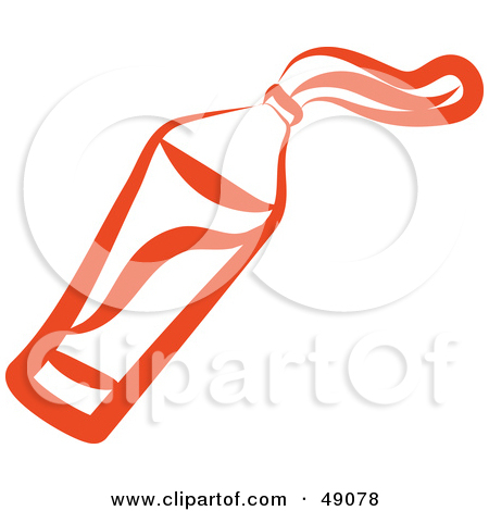 Rf  Clipart Illustration Of A Red Toothpaste Tube By Prawny  49078