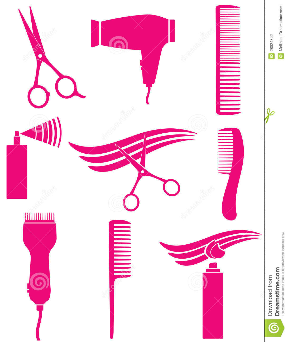 Set Of Hairdresser Tools Stock Photography   Image  28024892