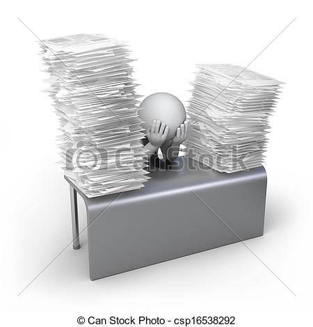 Stock Illustration   Too Much Work   Stock Illustration Royalty Free