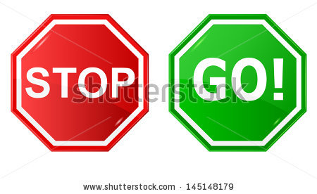 Stop And Go Signs Stock Vector Vector Illustration Of Sign Stop And Go