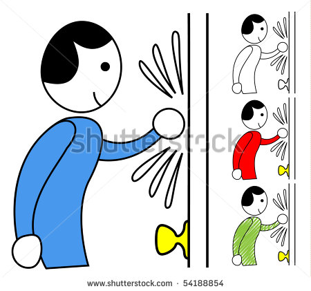 The Person Knocking In The Door Stock Vector 54188854   Shutterstock