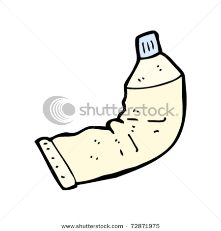 Toothpaste Tube Cartoon   Vector Clipart Illustration
