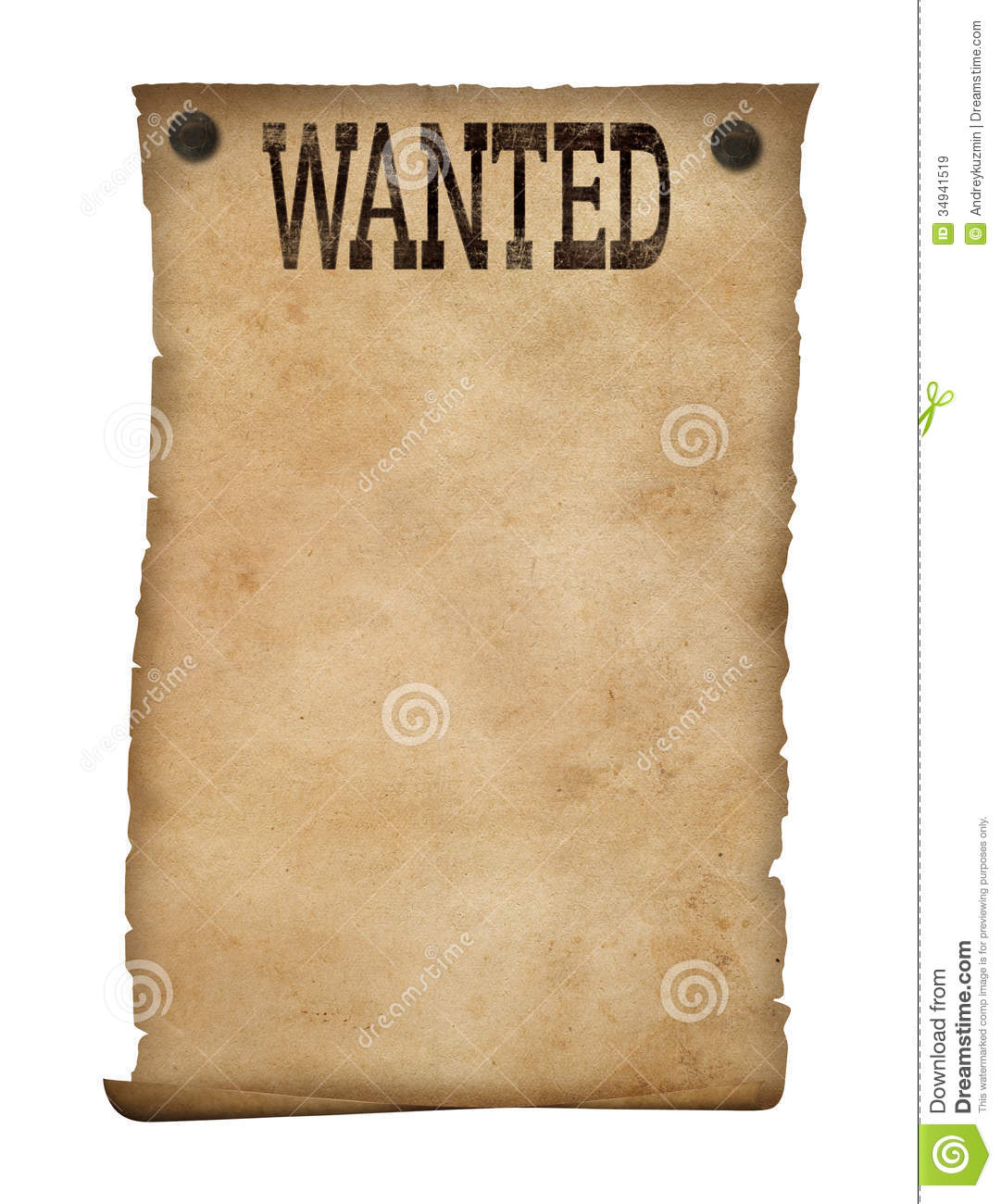 Wanted Poster Isolated  Wild West Background  Royalty Free Stock    