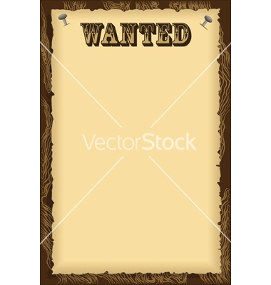 Wanted Poster Vector On Vectorstock    Auction 2013 Otpa Event   Pint