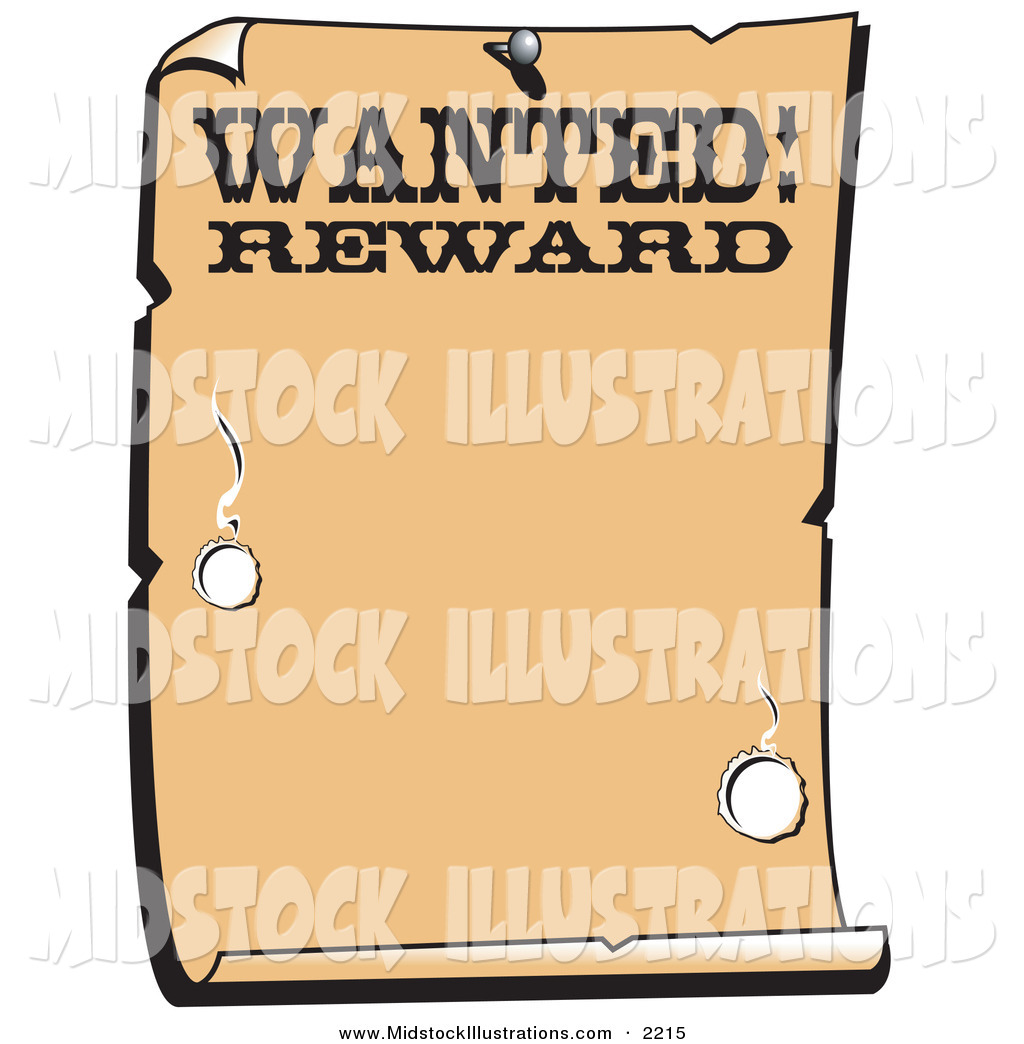 Western Wanted Sign Clip Art